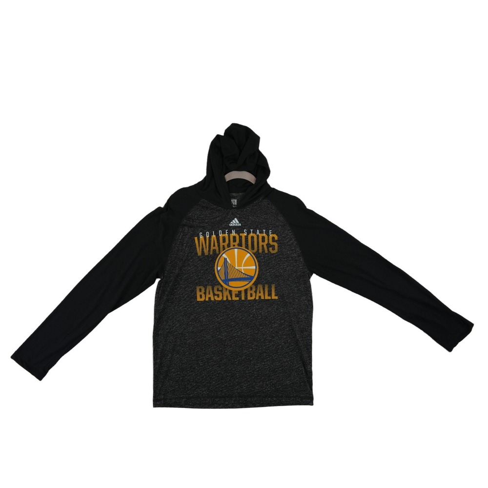 Adidas Golden State Warriors Hoodie Men's Size Large Black Charcoal Ultimate Tee